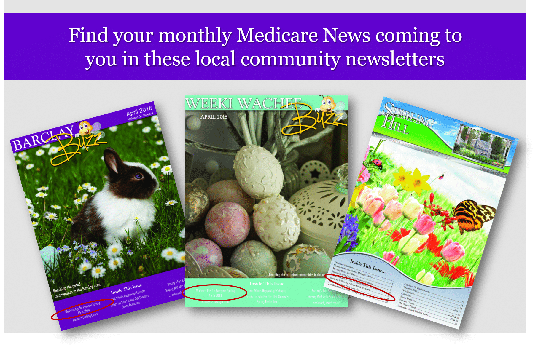 Your Monthly Medicare News & Community Events Coming To You In These Local Newsletters