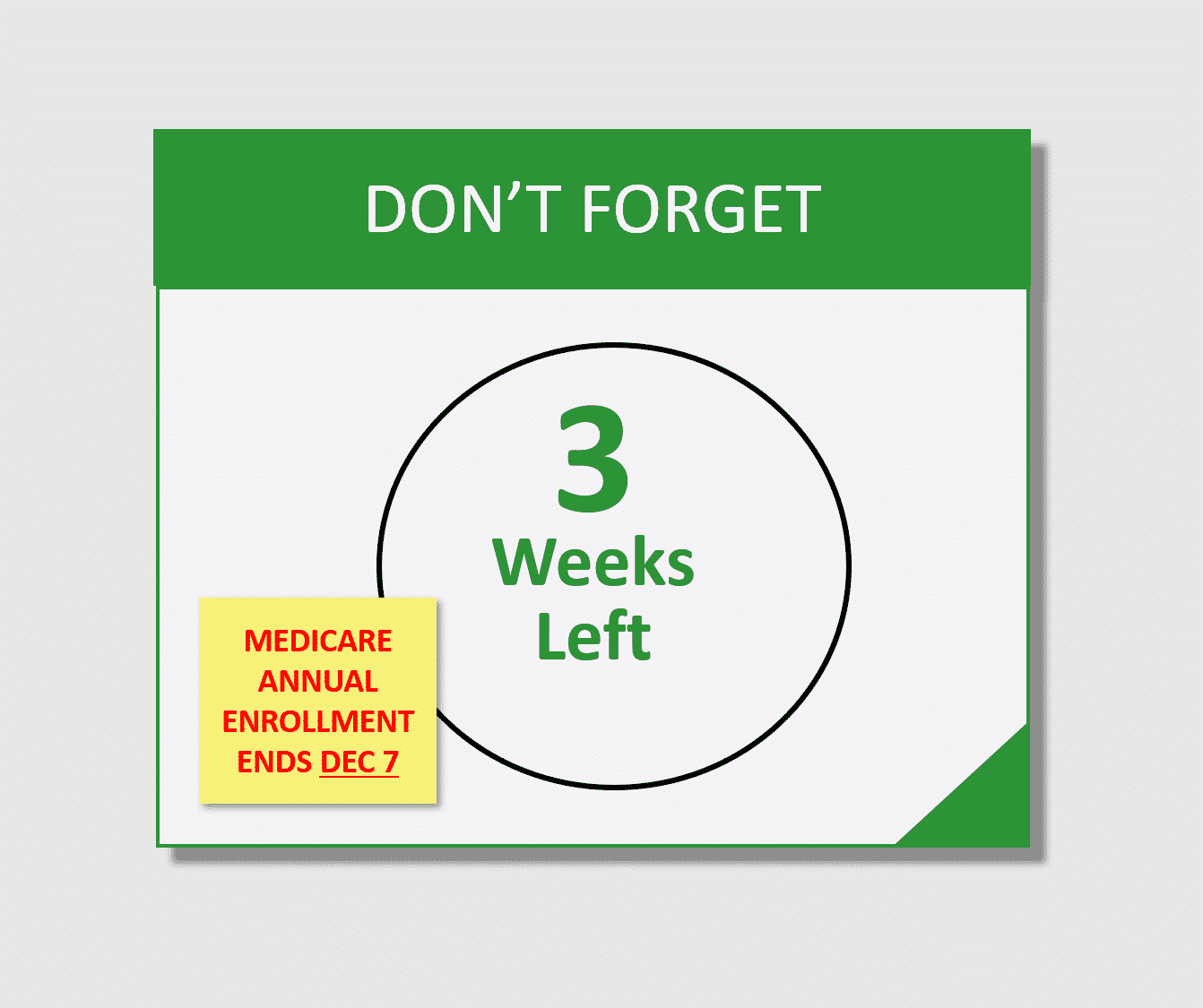 3 Weeks Left of Medicare Annual Enrollment, Have You Reviewed Your Options?