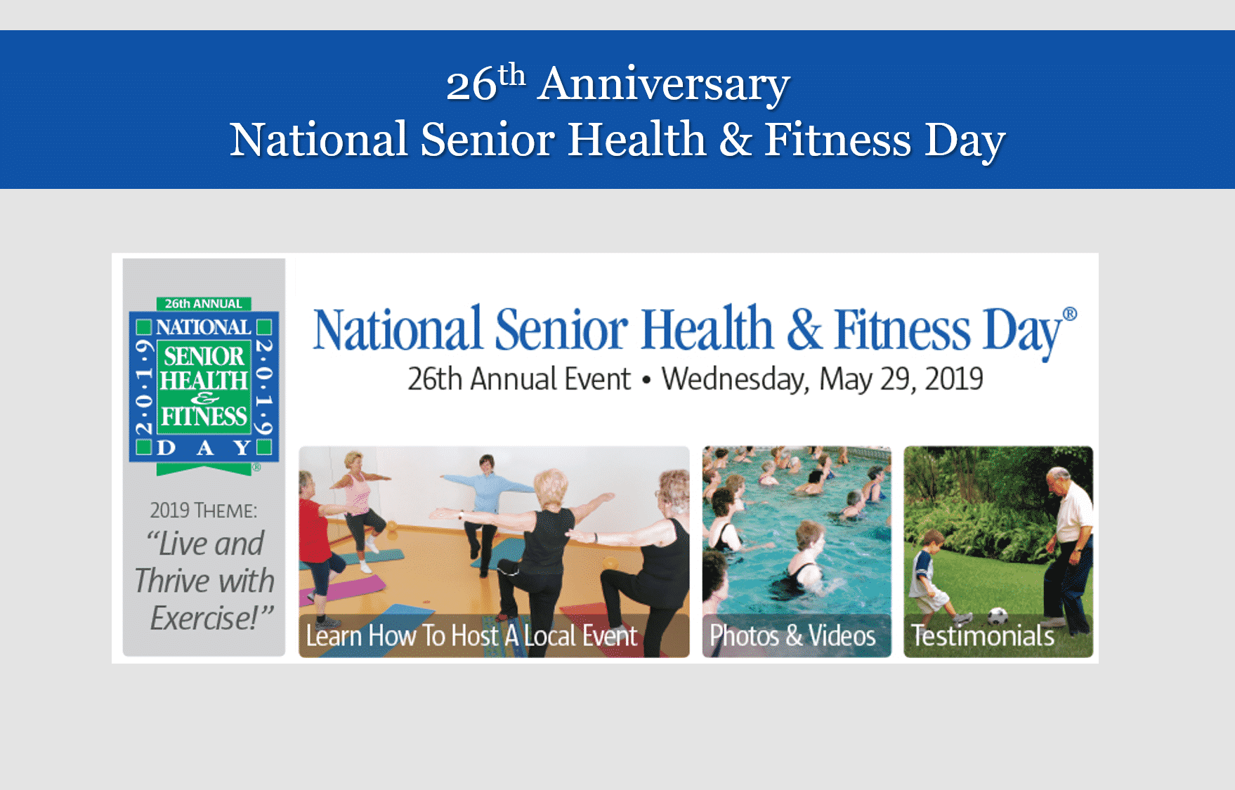 National Senior Health and Fitness Day 2019